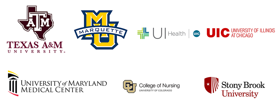 texas A&M university, marquette university, UI Health University,University Of Illinois At Chicago, University of Maryland Medical Center, Cu Online Logo - University Of Colorado, stony brook university